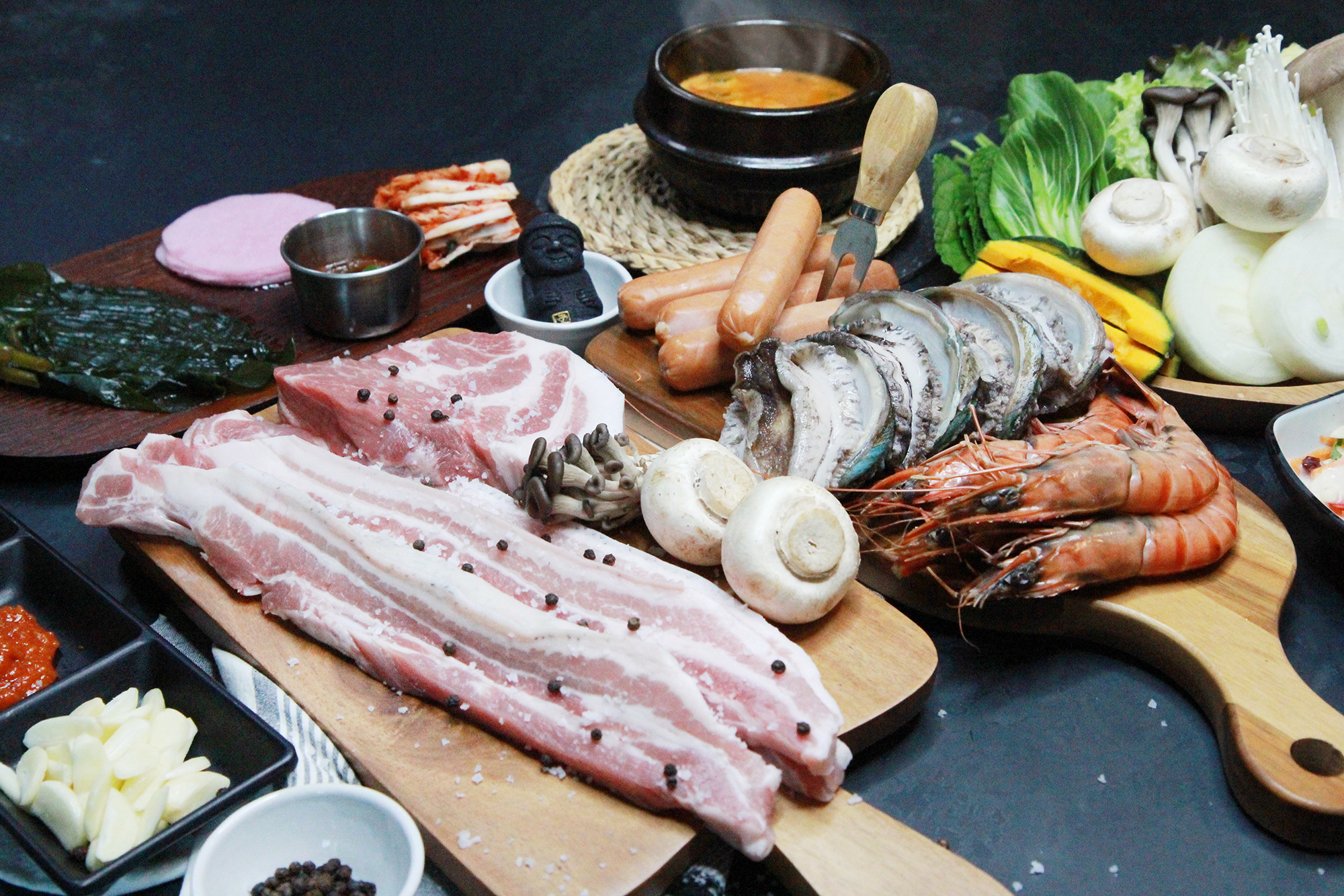 산방산 흑돼지 사진